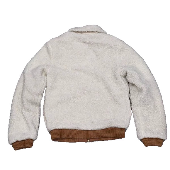 Lovers & Friends x Revolve Y2K Simone Faux Fur Sherpa Bomber Cream XS A004174 - Picture 8 of 8